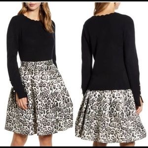 Rachel Parcell Black Scalloped Sweater with Pearls